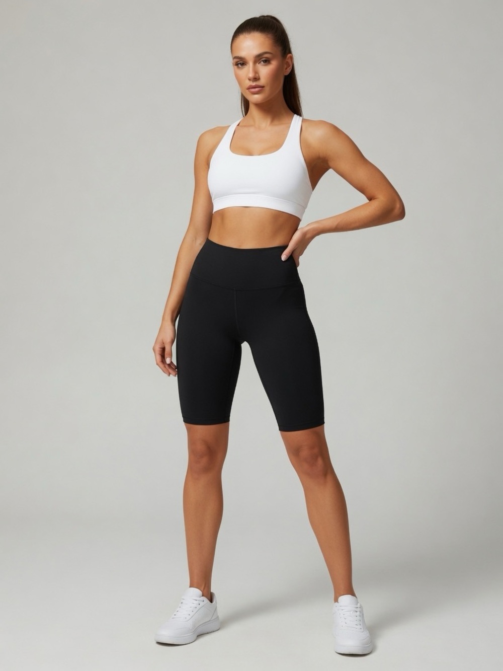 Athletic Works Black Fitted Crop Leggings